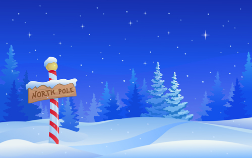 500x315 Cartoon Winter Nature Background Vector Free Download