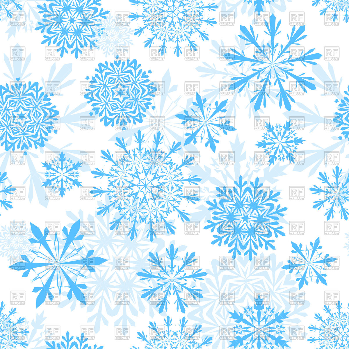 1200x1200 Seamless Winter Background With Snowflakes Vector Image