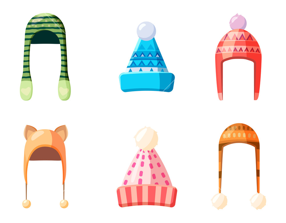 1000x778 Winter Hat Icon Set Cartoon Set Of Winter Hat Vector Icons