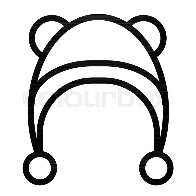800x800 Winter Hat Line Icon Baby Hat Vector Stock Vector Colourbox