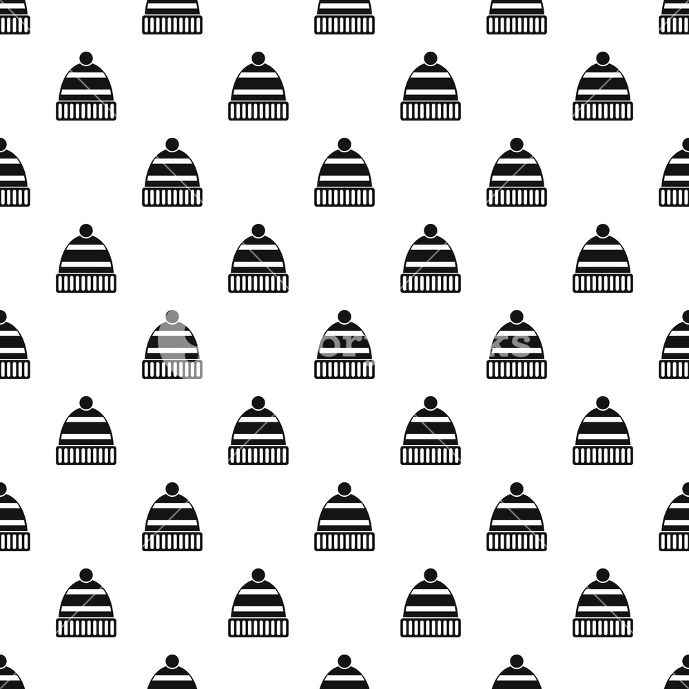 1000x1000 Winter Hat Pattern Simple Illustration Of Winter Hat Vector