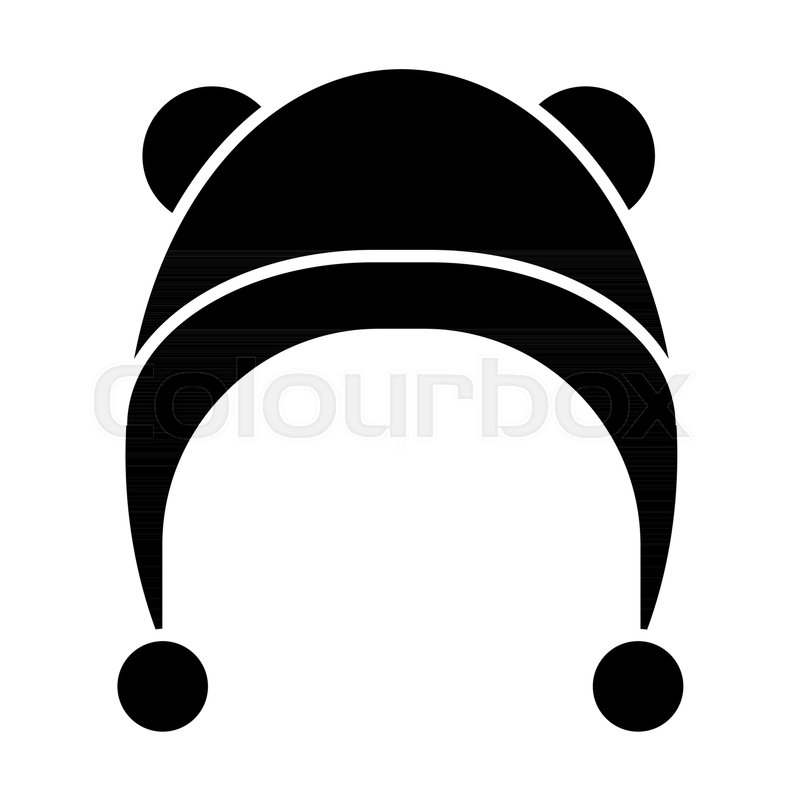 800x800 Winter Hat Solid Icon Baby Hat Vector Stock Vector Colourbox