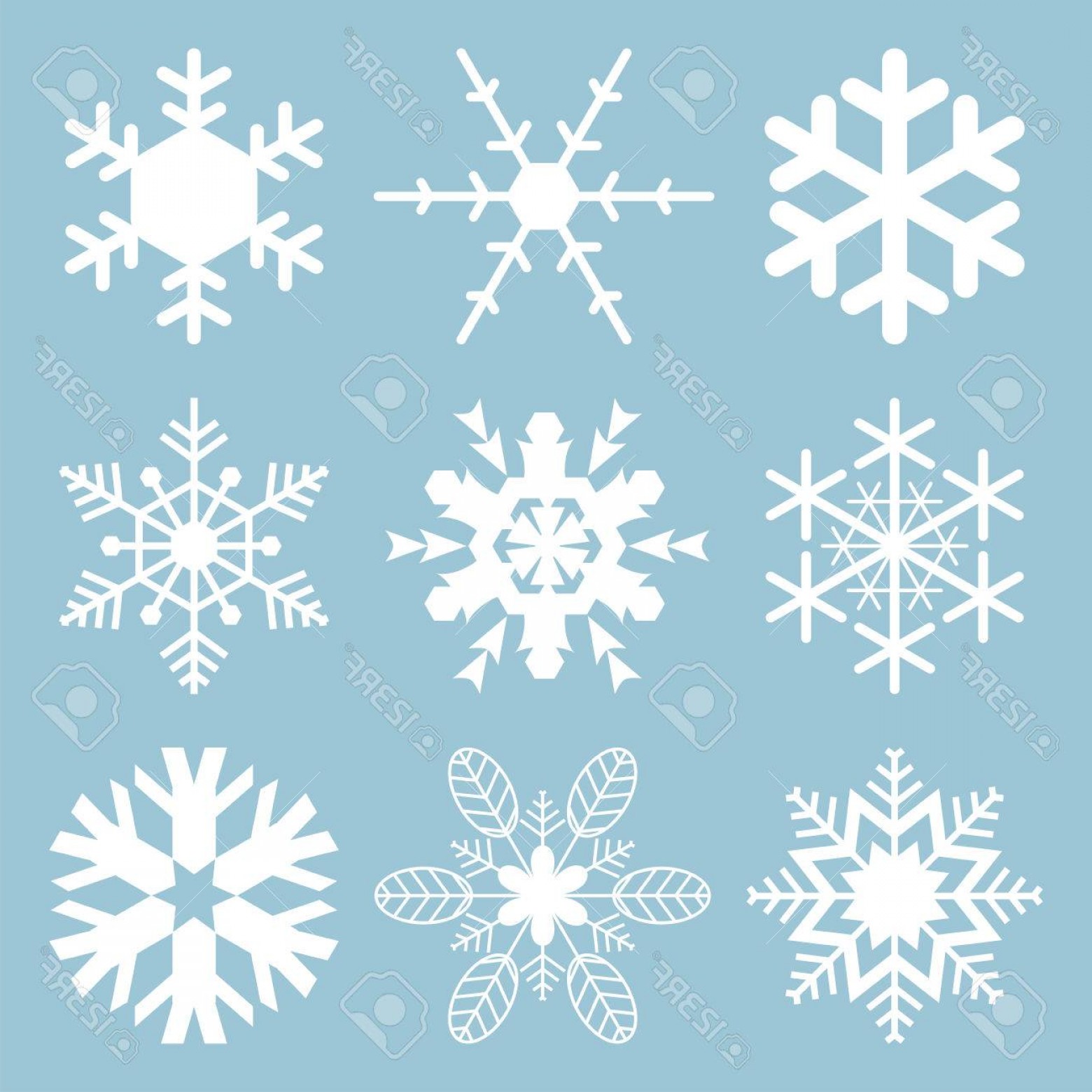 1560x1560 Photostock Vector Snowflake Icons Snowflake Vectors Snowflakes Set