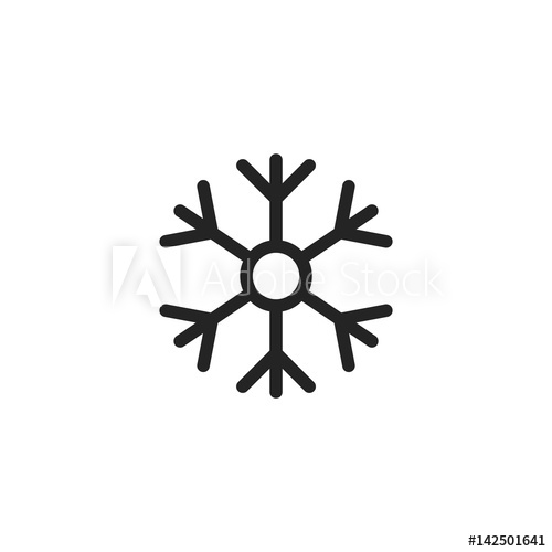 500x500 Snow Vector Icon, Winter Symbol Modern, Simple Flat Vector