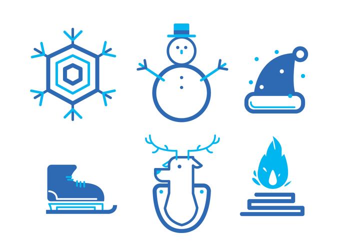 700x490 Winter Icon Set Vector