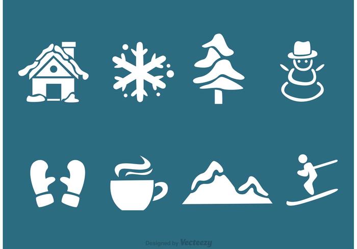 700x490 Winter Silhouette Vector Icons