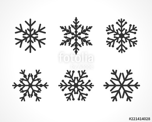 500x401 Winter Gray Christmas Frost Vector Icon Snowflakes Isolated