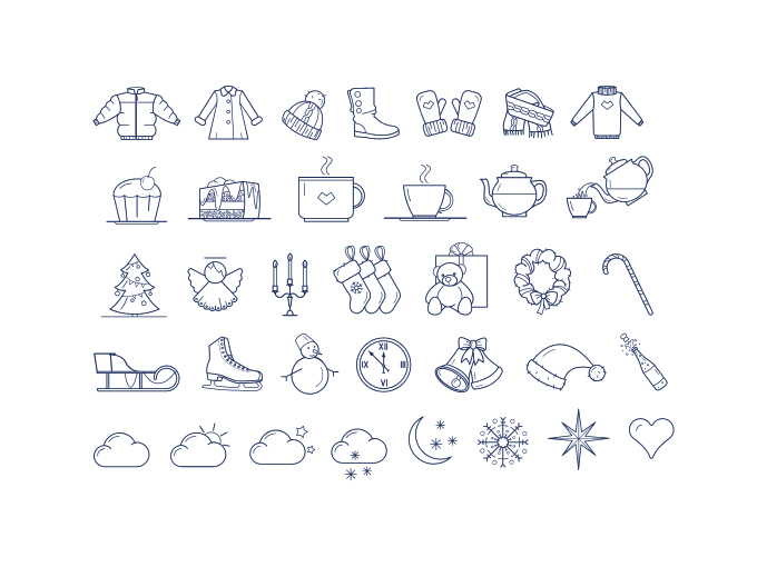 680x510 Free Winter Icon Set Files, Vectors Graphics