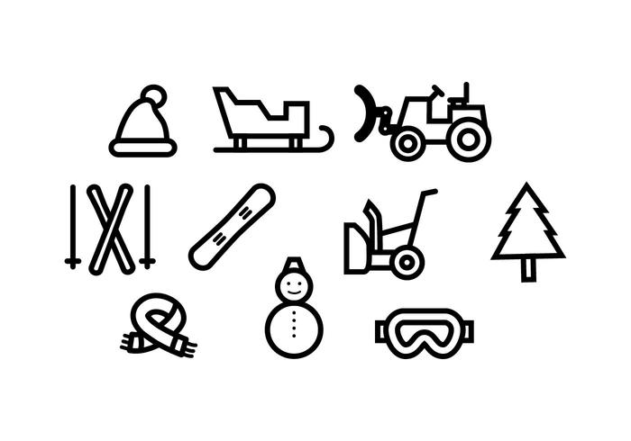 700x490 Free Winter Line Icon Vector Stock Images