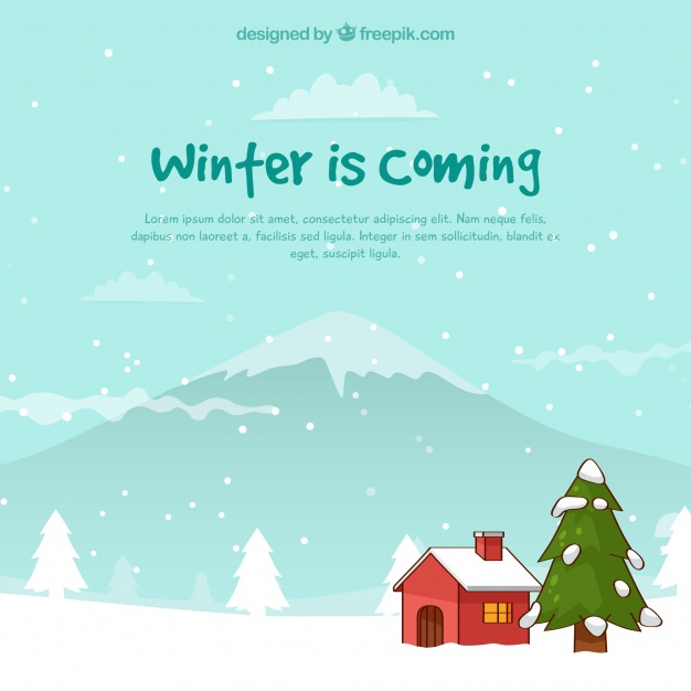 626x626 Winter Is Coming Background Vector Free Download