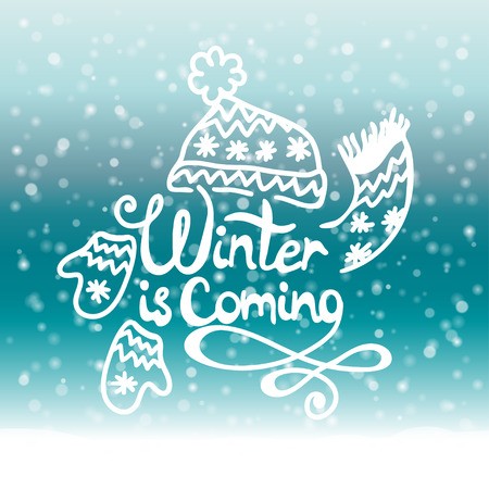 450x450 Winter Is Coming Christmas Background Vector Illustration
