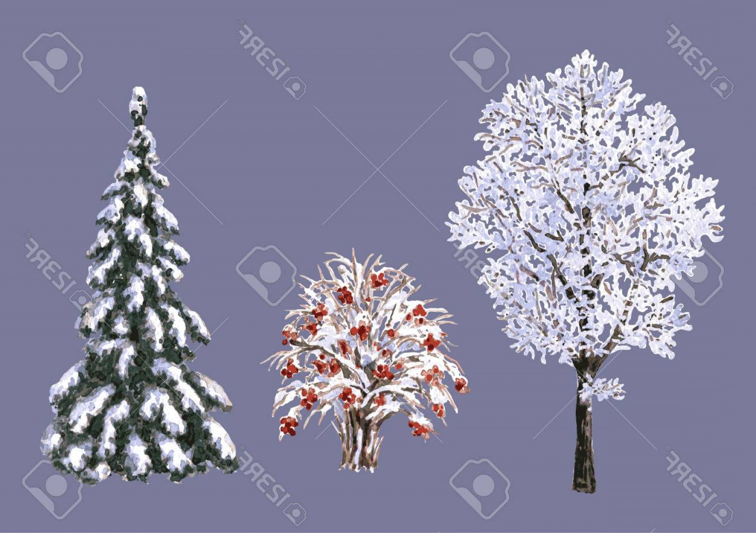 Photostock Vector Hand Drawn Watercolor Illustration Set 1560x1100 Photostock Vector Hand Drawn Watercolor Illustration Set