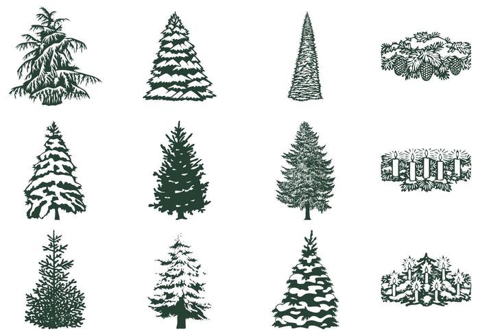 Winter Tree Vector And Candle Vector Pack 700x490 Winter Tree Vector And Candle Vector Pack