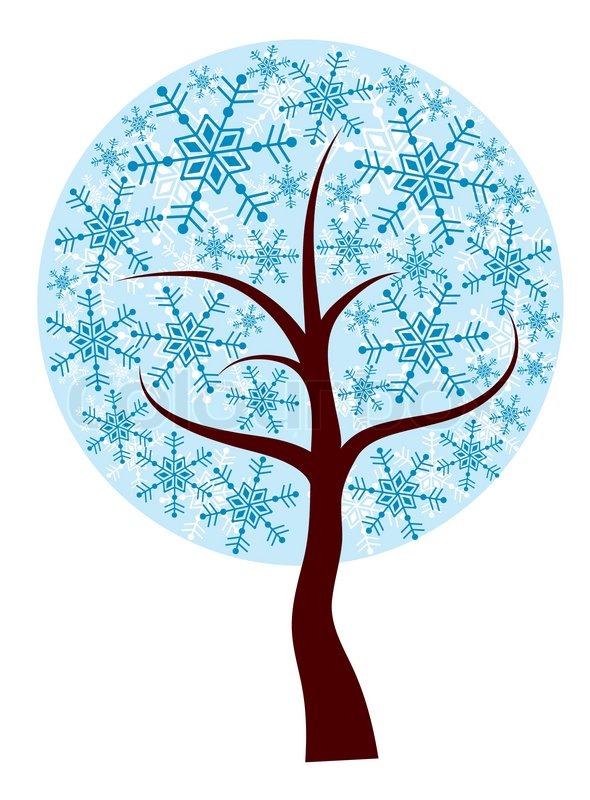 Decorative Winter Tree, Vector Stock Vector Colourbox 590x800 Decorative Winter Tree, Vector Stock Vector Colourbox