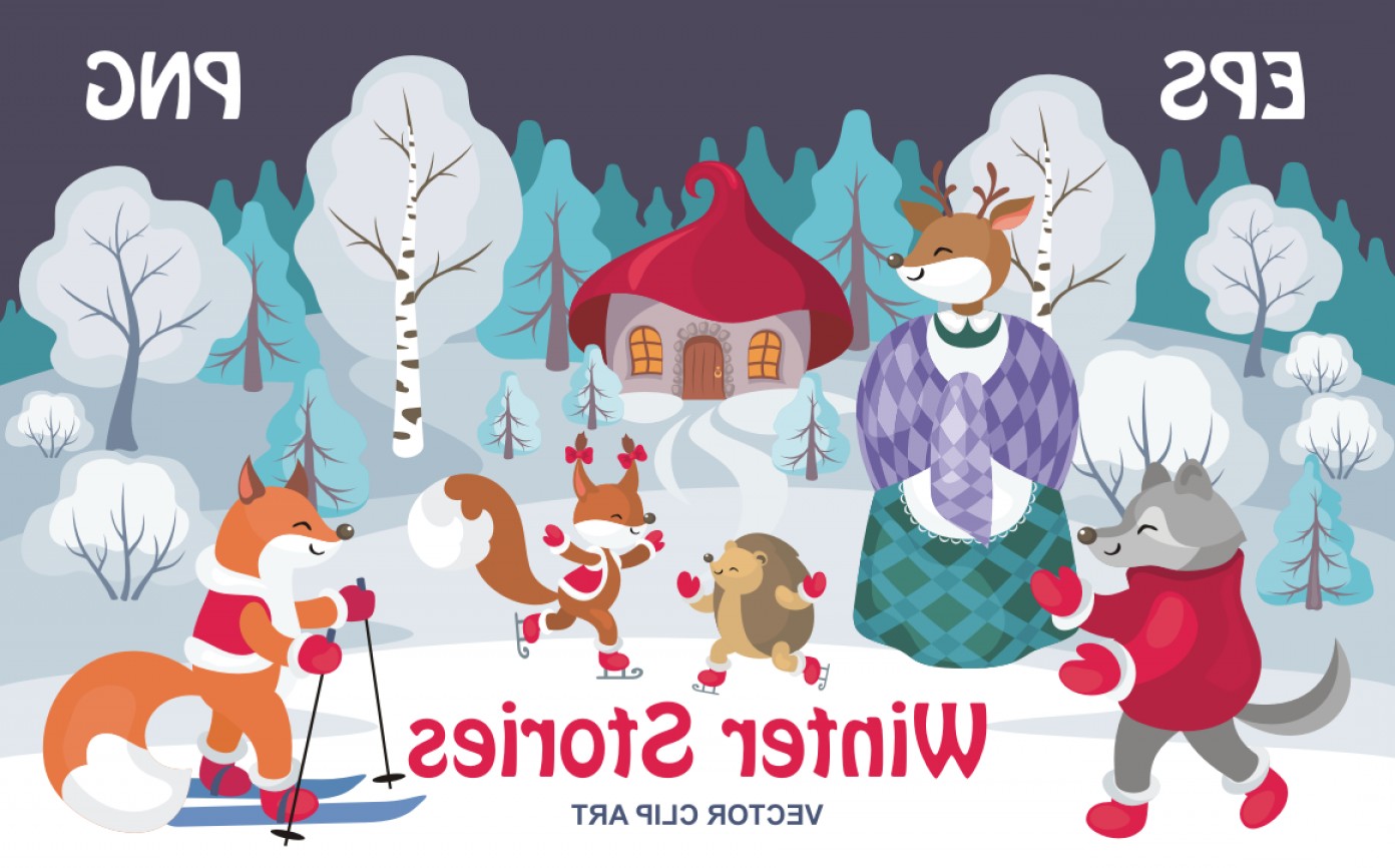 1392x866 Winter Stories Vector Clip Art Cqrecords