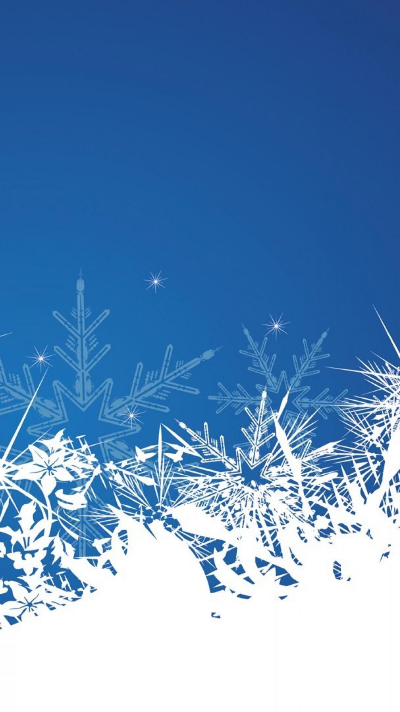 1296x2304 Winter Vector Illustrations Snowflakes Blue Background Art