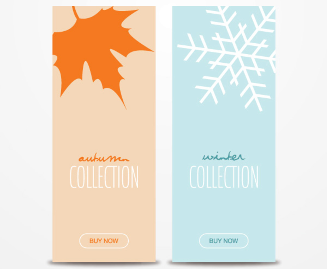 1136x936 Autumn Winter Banners Vector Art Graphics
