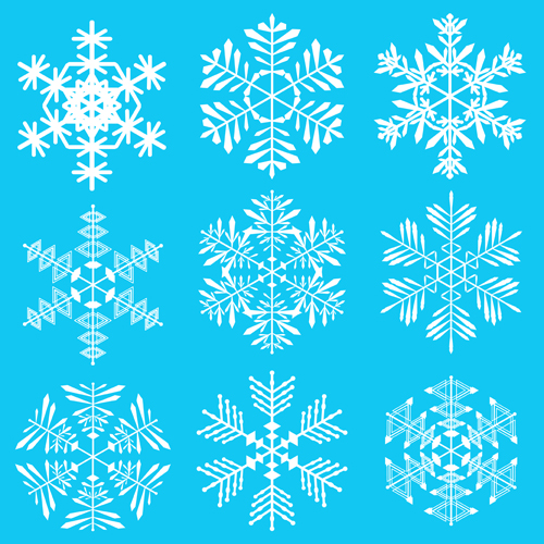 500x500 Winter Snowflakes Pattern Design Vector Graphics Free Download