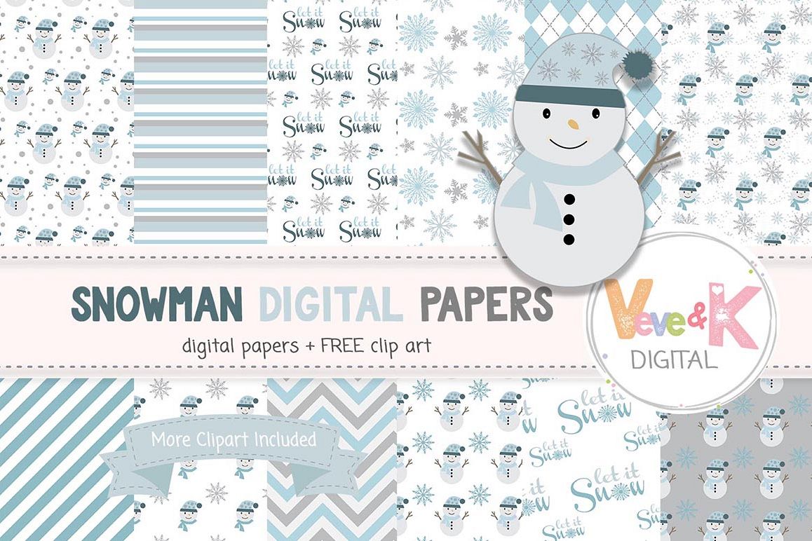 1158x772 Snowman Clip Art, Snowman Digital Papers, Winter Wonderland