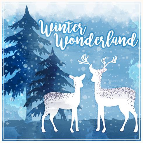 490x490 Vector Winter Wonderland Illustration