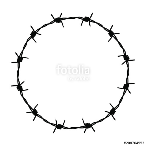 Circle Barbed Wire A Sign Of Not Freedom Frame Barbed Wire 500x500 Circle Barbed Wire A Sign Of Not Freedom Frame Barbed Wire