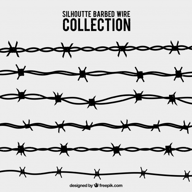 Silhouette Barbed Wire Collection Vector Free Download 626x626 Silhouette Barbed Wire Collection Vector Free Download