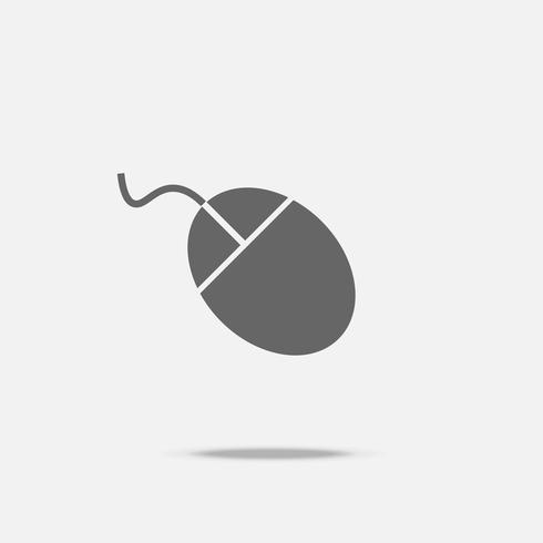 490x490 Wired Mouse Flat Design Vector Icon
