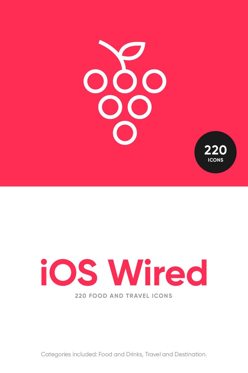 800x1200 Ios Wired Food And Travel Iconset Template Stock Photos