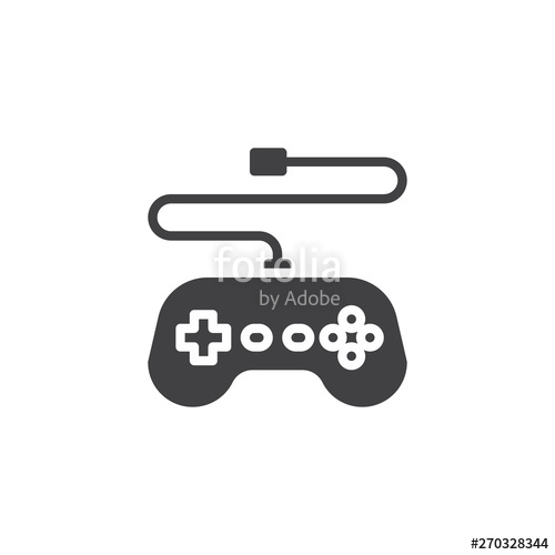 500x500 Game Controller Vector Icon Gamepad Filled Flat Sign For Mobile