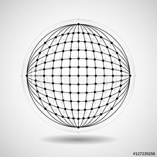 Abstract Geometric Shape Of Dots And Lines, Network Connection 500x500 Abstract Geometric Shape Of Dots And Lines, Network Connection