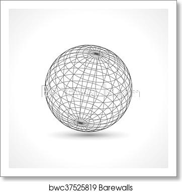 Wireframe Globe Icon, Version, Art Print Barewalls Posters 362x382 Wireframe Globe Icon, Version, Art Print Barewalls Posters