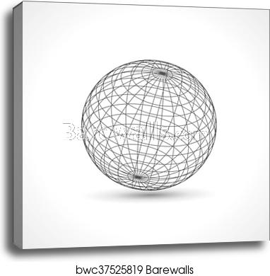 Wireframe Globe Icon, Version, Canvas Print Barewalls Posters 382x390 Wireframe Globe Icon, Version, Canvas Print Barewalls Posters