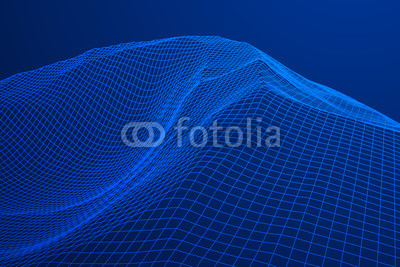 400x267 Wireframe Landscape Vector Background Cyberspace Grid Technology