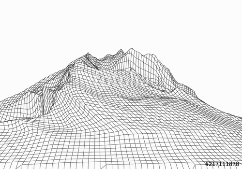500x350 Wireframe Landscape Wire Landscape Cyberspace Grid