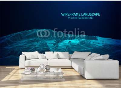 400x291 Abstract Digital Landscape With Particles Dots And Stars