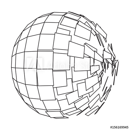 Abstract Wireframe Sphere Vector Technology Background 500x500 Abstract Wireframe Sphere Vector Technology Background