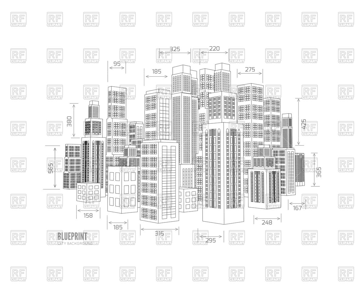 1200x960 Building Wireframe Vector Image Of Architecture, Buildings