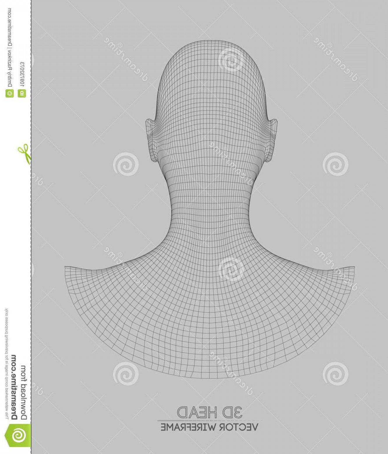 1332x1560 D Head Wireframe Vector Drawing Wireframe Head D Model D Head