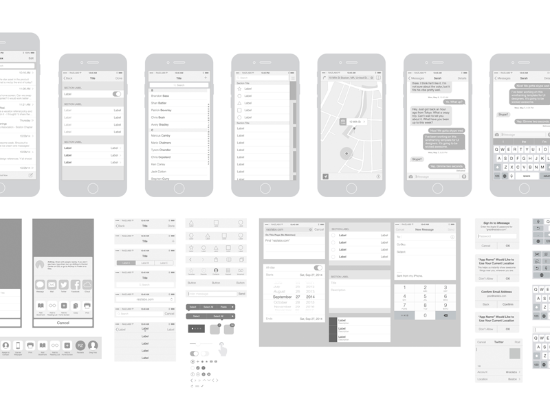 800x600 Free Iphone Vector Wireframing Toolkit