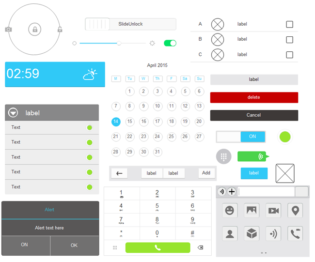 Free Android Vector Wireframe Kit 650x541 Free Android Vector Wireframe Kit