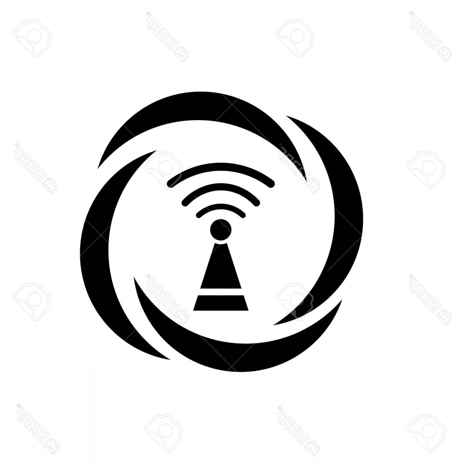 Photostock Vector Wireless Icon Vector Isolated On White 1558x1560 Photostock Vector Wireless Icon Vector Isolated On White