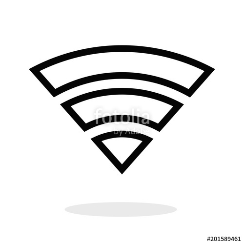 500x500 Wireless Vector Icon, Signal Symbol Wifi Sign Stock Image