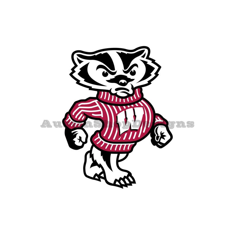794x794 Wisconsin Badgers Logo Dxf Pdf Png Cricut Cutting Etsy