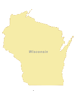 156x202 Free Digital Wisconsin Outline Blank Map