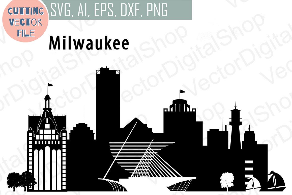 1158x772 Milwaukee Vector, Wisconsin Skyline Usa City, Png