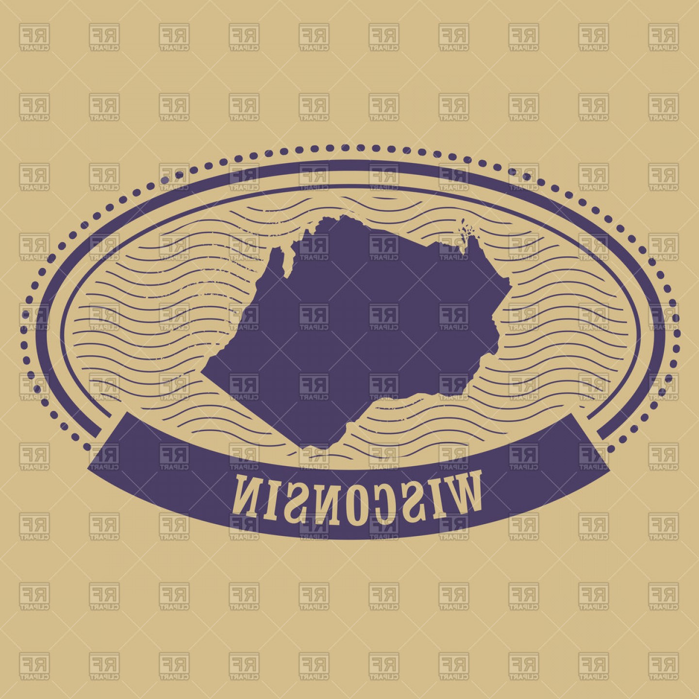 1440x1440 Wisconsin Map Oval Silhouette Vector Clipart Soidergi