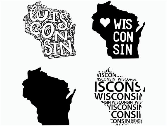570x428 Wiscons Wisconsin Clipart Wisconsin State Cricut Etsy