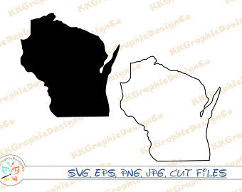 340x270 Wisconsin Silhouette Etsy