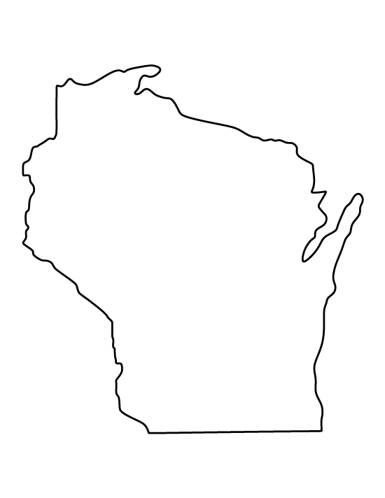 550x712 Wisconsin Map Outline Clipart Free Cliparts Download Images