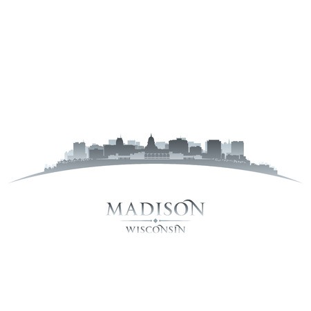 450x450 Madison Wisconsin City Skyline Silhouette Vector Illustration